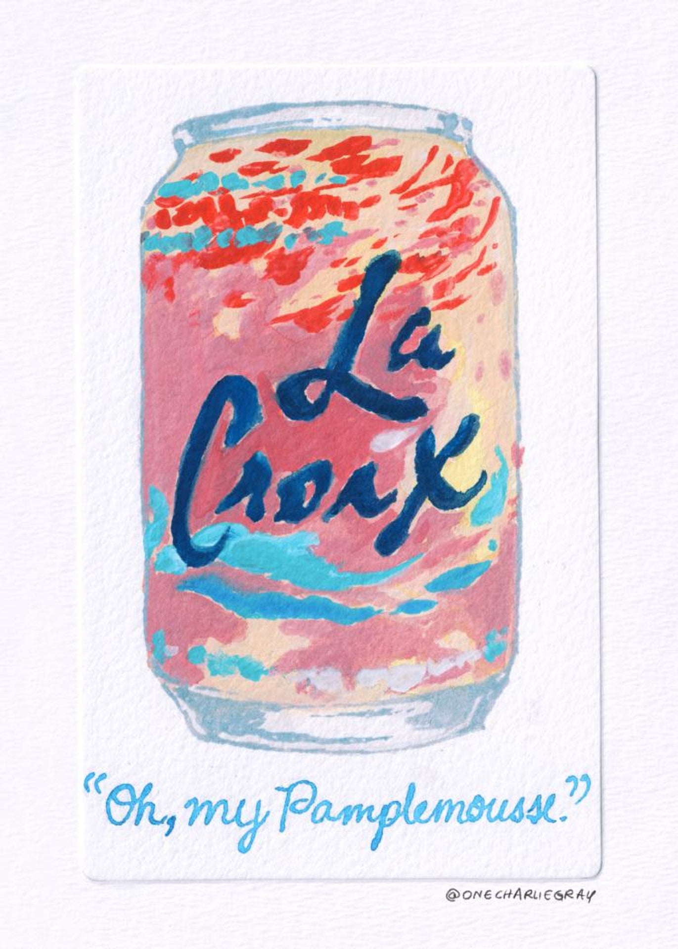"Oh, My Pamplemousse," PRINT of Original Watercolor Painting