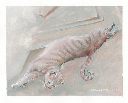 "Taffy," PRINT of Original Watercolor Gouache Painting