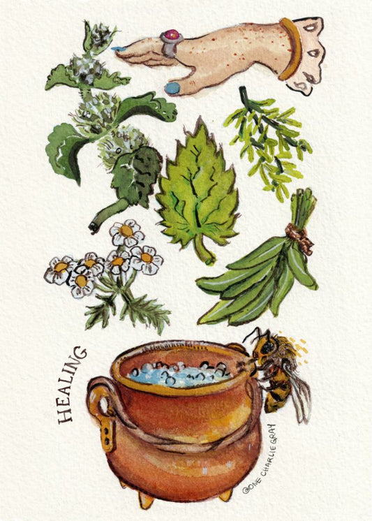 "Spell For Healing," PRINT of Original Watercolor Painting